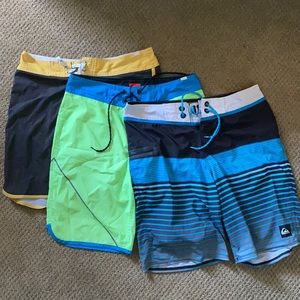 3 Pairs Quicksilver Board Shorts - image 1